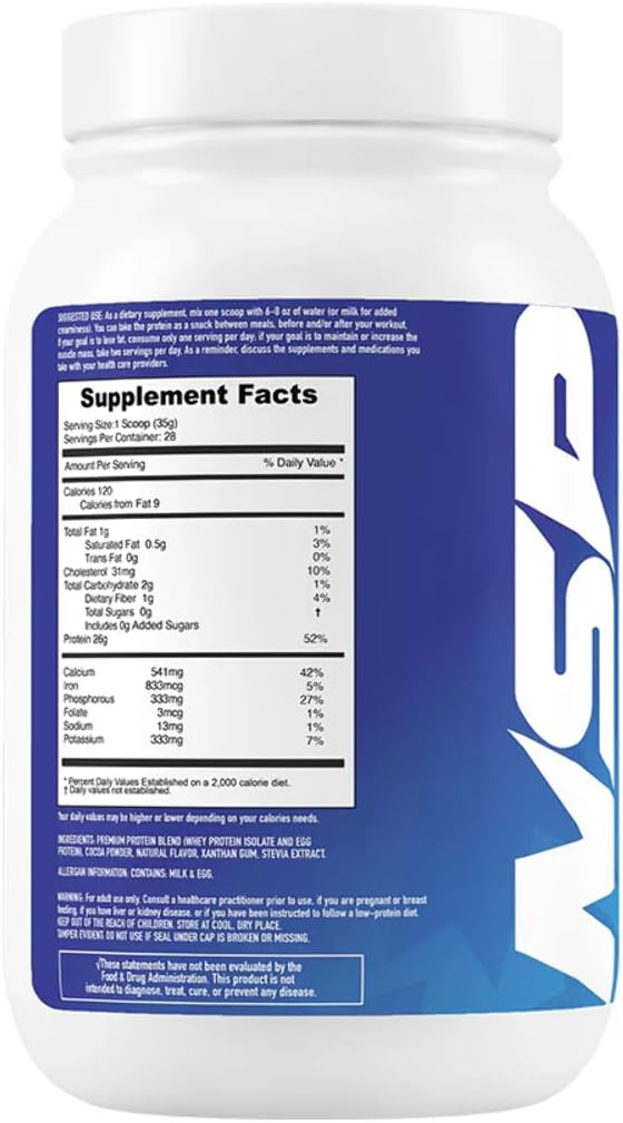 French Vanilla Milk & Egg Protein Powder | 26g Protein | 28 Servings | Ideal for Sensitive Stomachs | Muscle Building Formula | Non-Bloating Dairy Protein