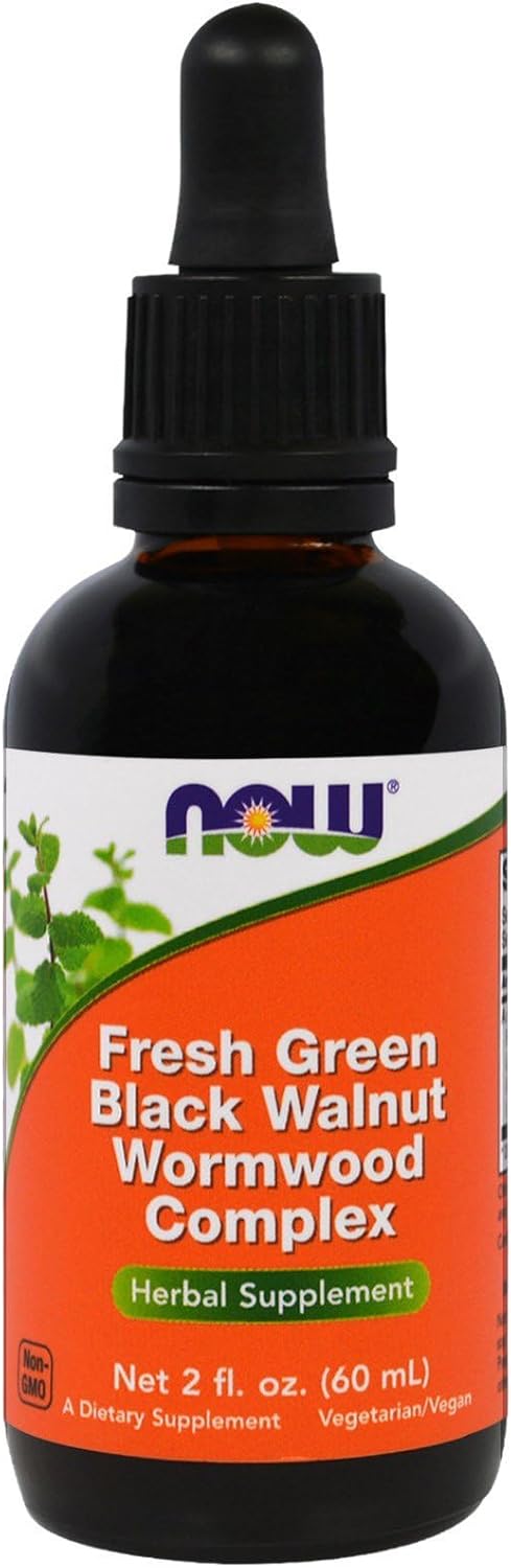 Fresh Green Black Walnut Wormwood Complex - 2oz (Pack of 2) by NOW Foods
