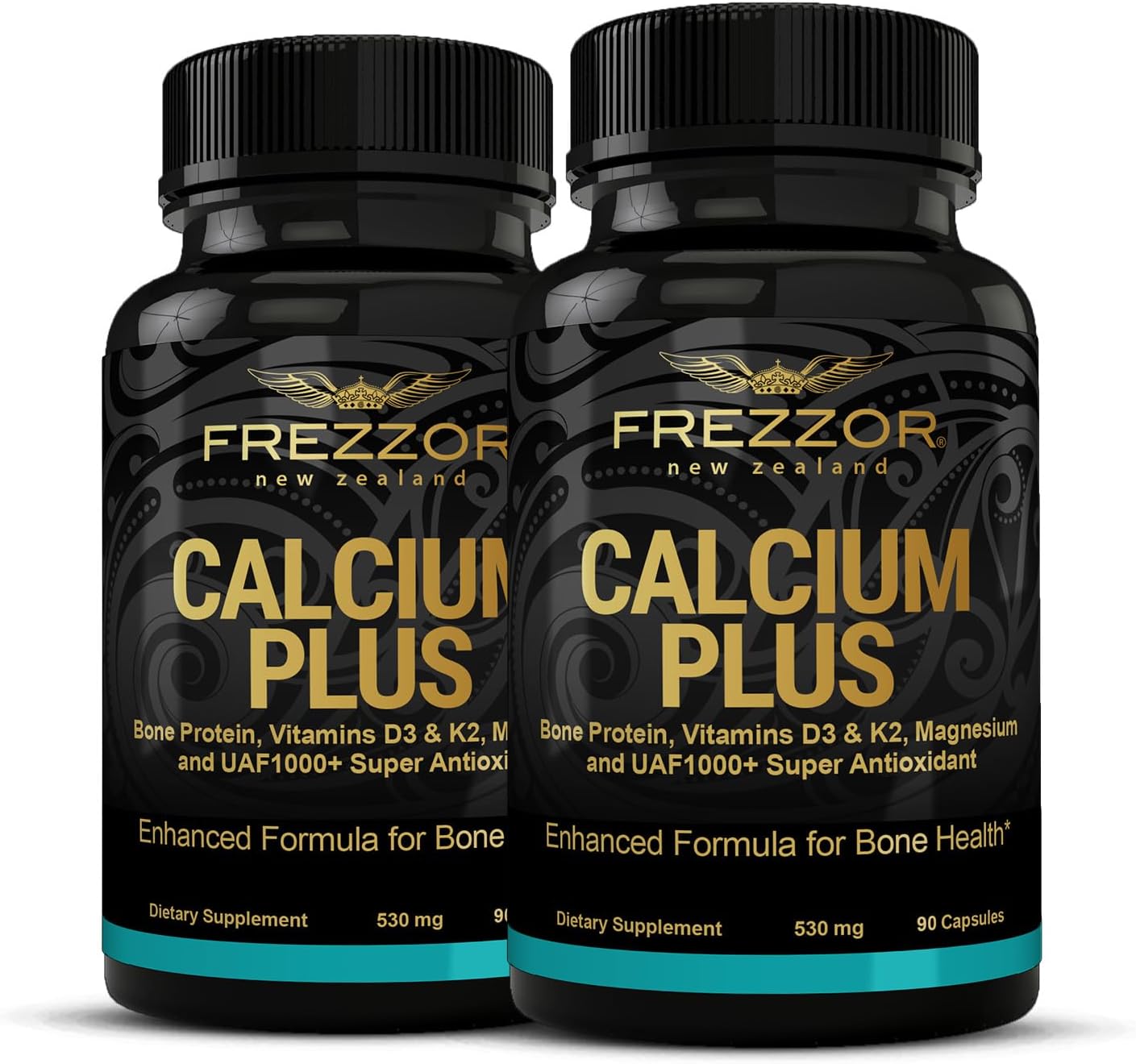 FREZZOR Calcium Plus with UAF1000+ Super Antioxidant - Supports Bone Health & Density, Healthy Weight - Essential Minerals, 180 caps, 2 Month Supply
