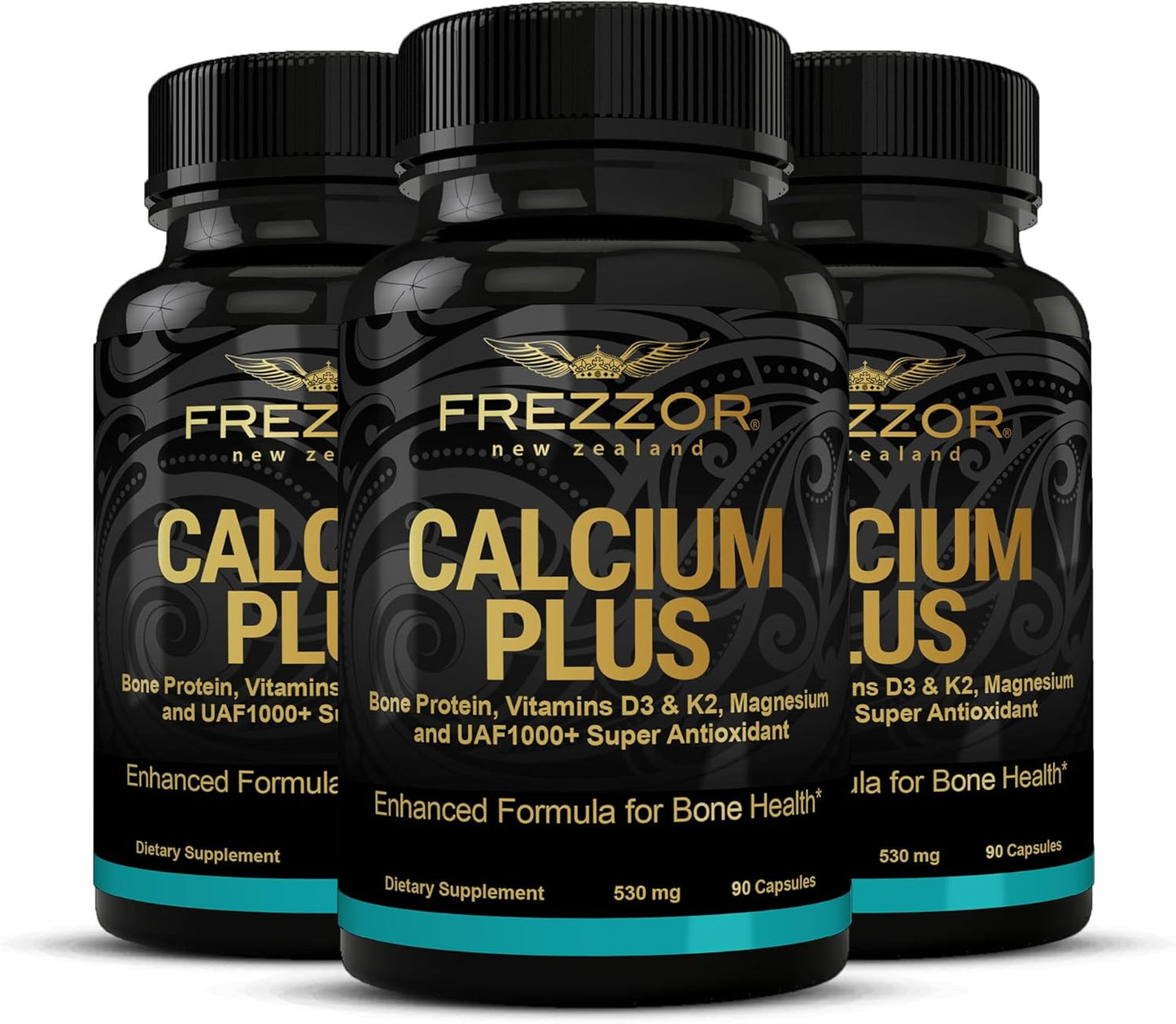 FREZZOR Calcium Plus with UAF1000+ Super Antioxidant for Bone Health & Density, Supports Weight Management, Essential Minerals, 270 caps, 3 Month Supply
