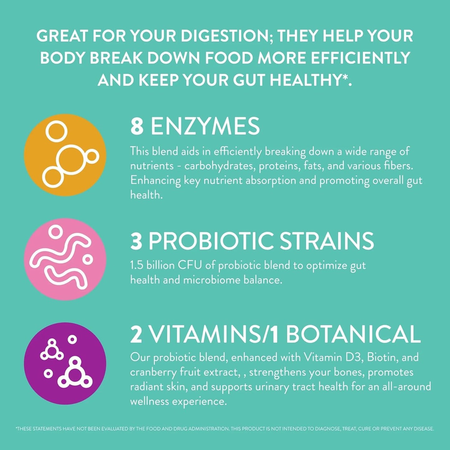 FR!SKA FRISKA Women’s Daily Digestive Enzyme & Probiotics Supplement - Natural Support for Female Digestion, Reduces Bloating, 30 Capsules