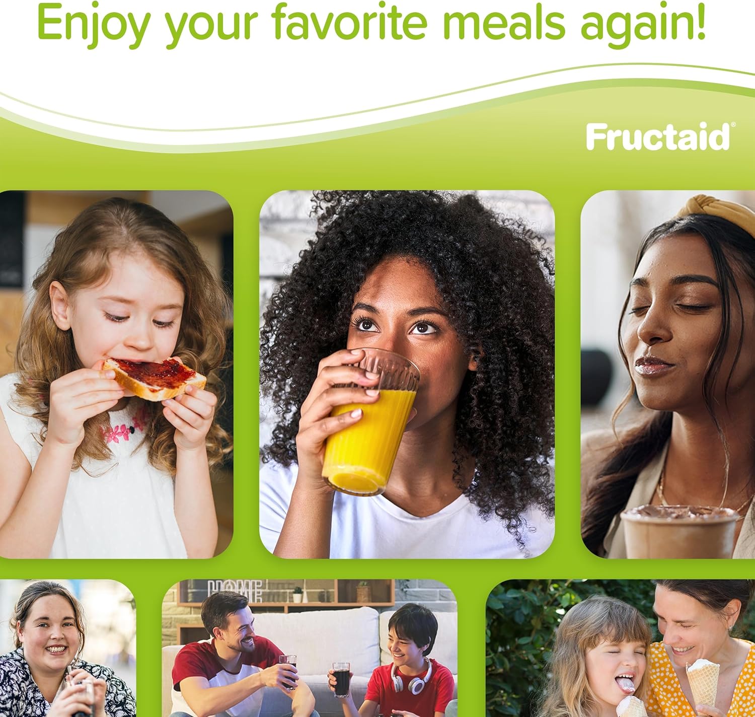 Fructaid Enzyme Supplement - 90 Capsules to Help Digest Fruits, Juices, and Sweets, Gluten-Free and Lactose-Free Dietary Supplement