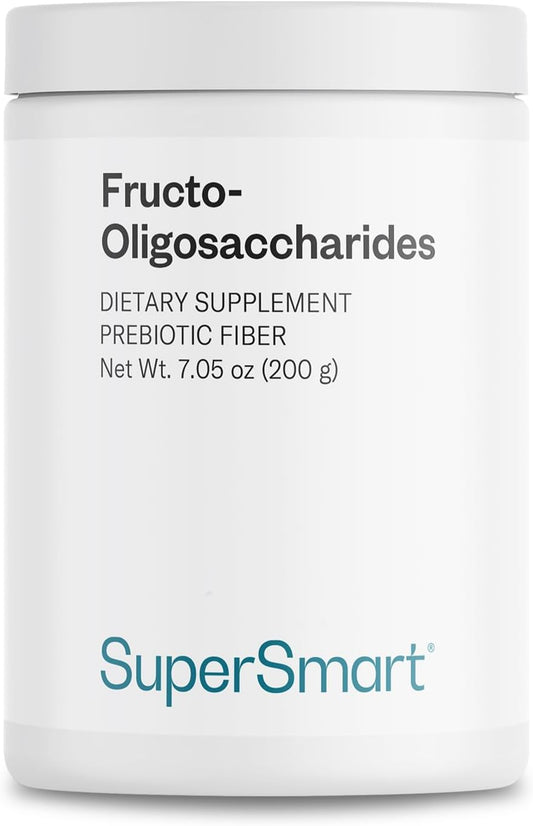 Fructo Oligosaccharides Powder - Prebiotics FOS & Inulin - Fiber Supplement for Gut Health - Non-GMO & Gluten Free - 200g