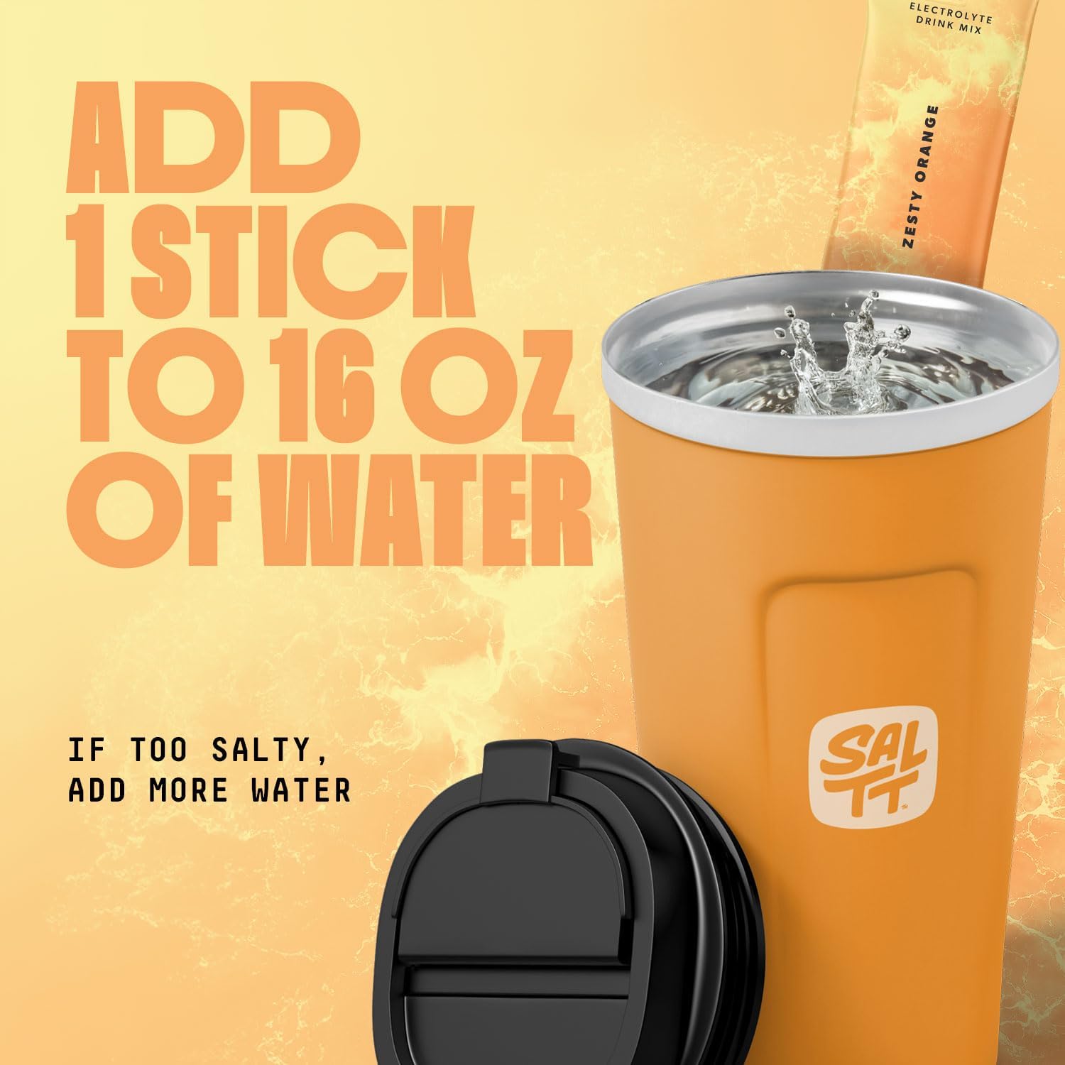 Fruit Flavored Keto Chow SALTT Electrolytes Powder Drink Mix - 15 Packets - Zero Sugar & Gluten Free - Magnesium, Potassium, Sodium & Trace Minerals for Hydration