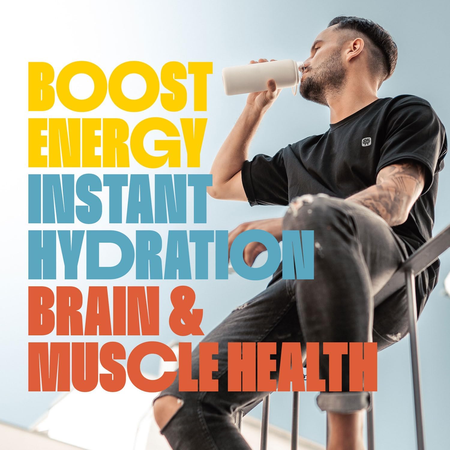 Fruit Flavored Keto Chow SALTT Electrolytes Powder Drink Mix - 15 Packets - Zero Sugar & Gluten Free - Magnesium, Potassium, Sodium & Trace Minerals for Hydration