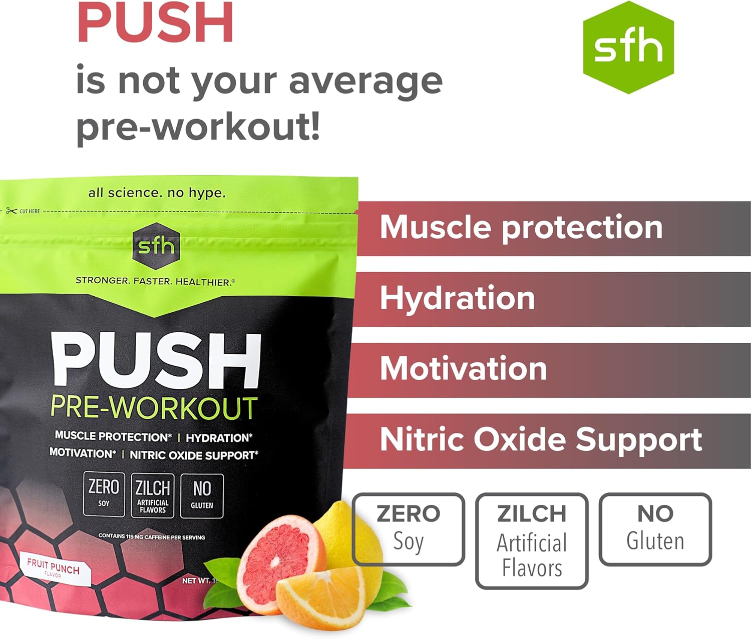 Fruit Punch BCAA Pre-Workout Powder with Electrolytes for Muscle Repair - Non-Dairy, No Artificial Ingredients -  Bag
