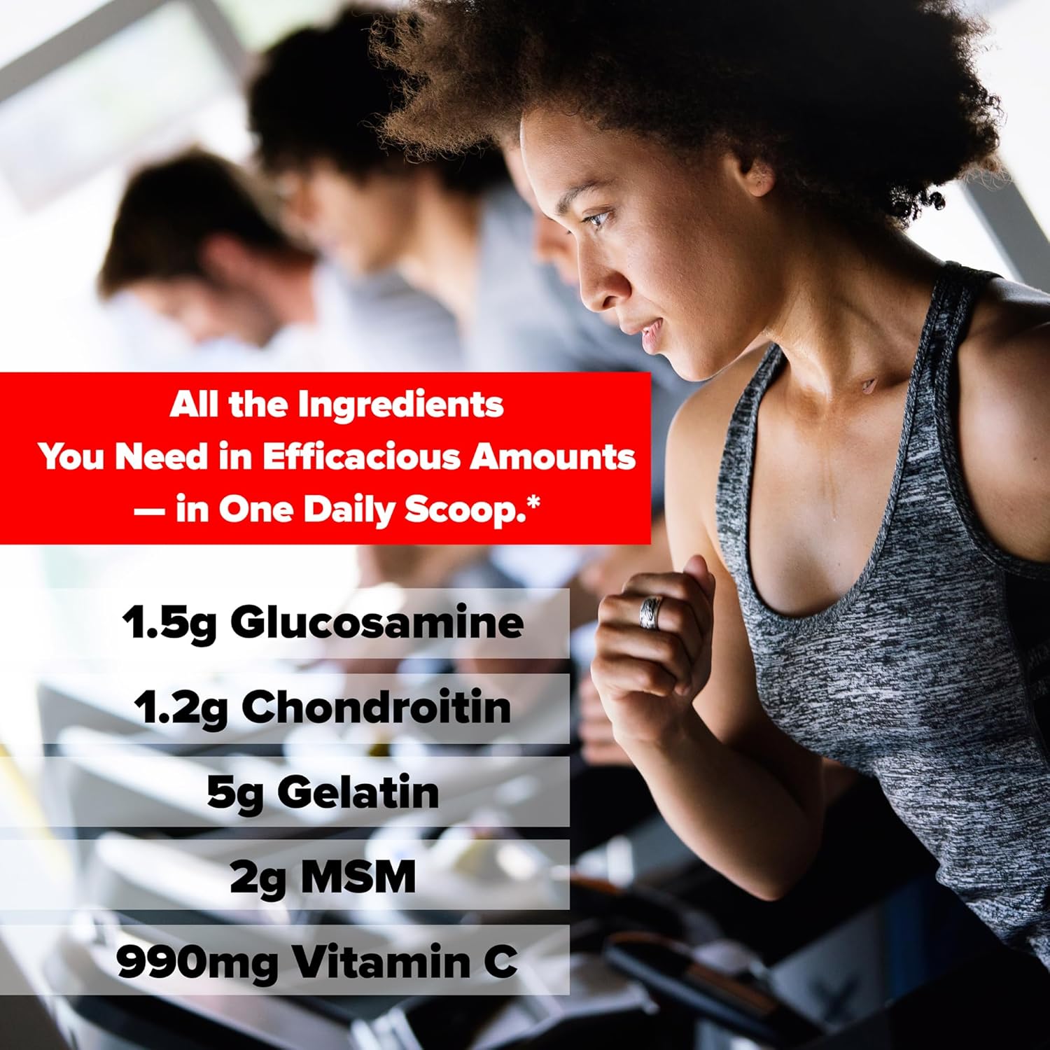 Fruit Punch Glucosamine Joint Support Powder for Men & Women - Labrada Nutrition Elastijoint with MSM, Chondroitin - Gluten-Free Health Supplement