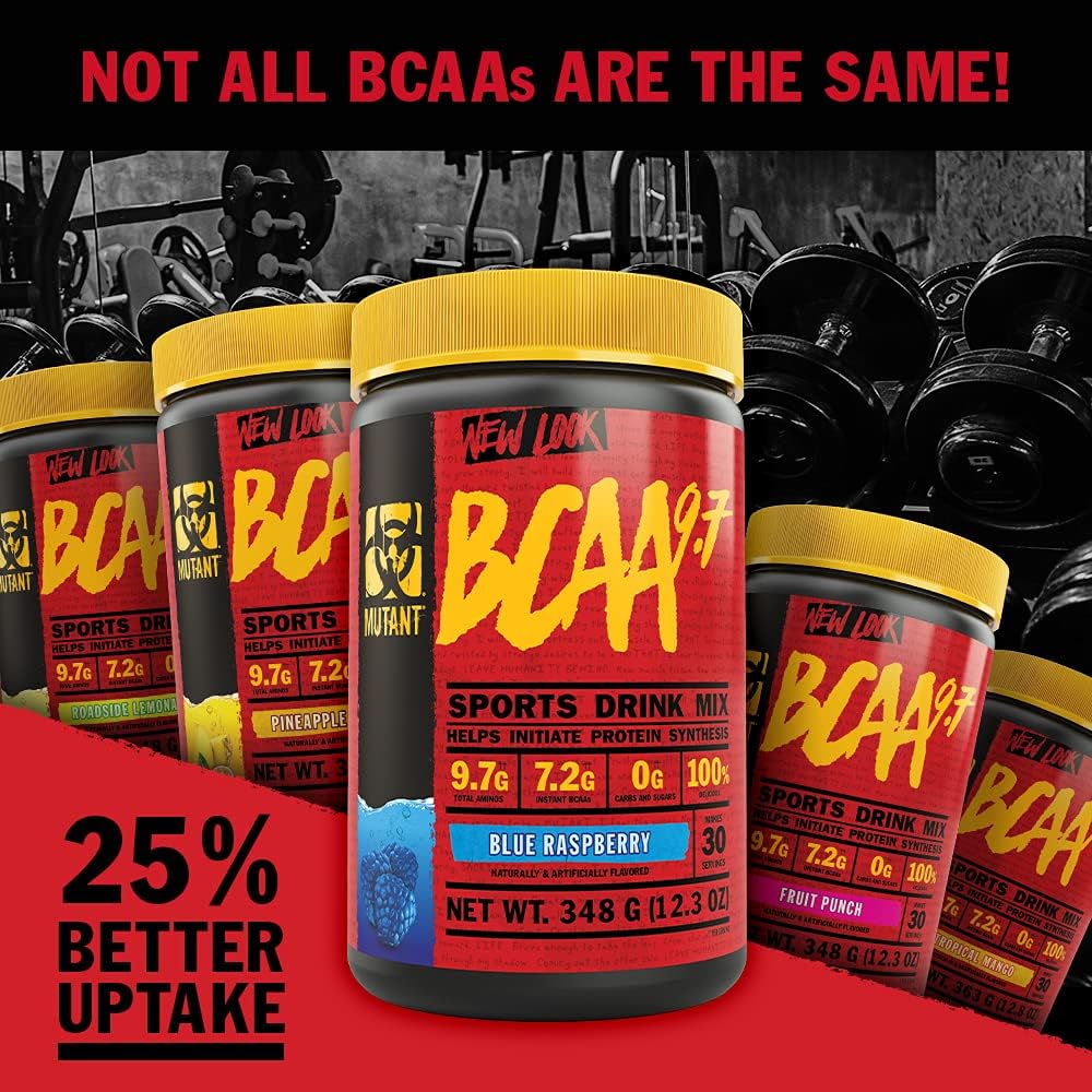 Fruit Punch Mutant BCAA 9.7 Powder with Micronized Amino Energy Support - 348g