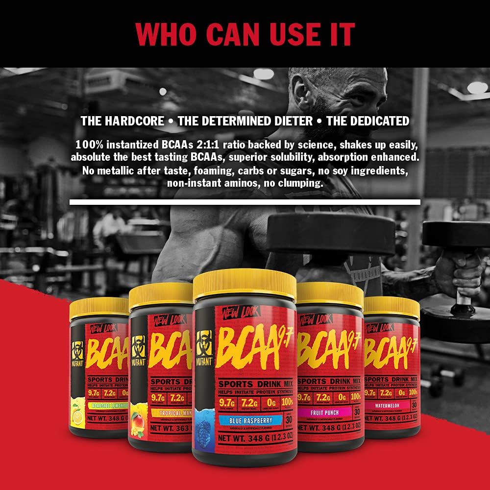 Fruit Punch Mutant BCAA 9.7 Powder with Micronized Amino Energy Support - 348g