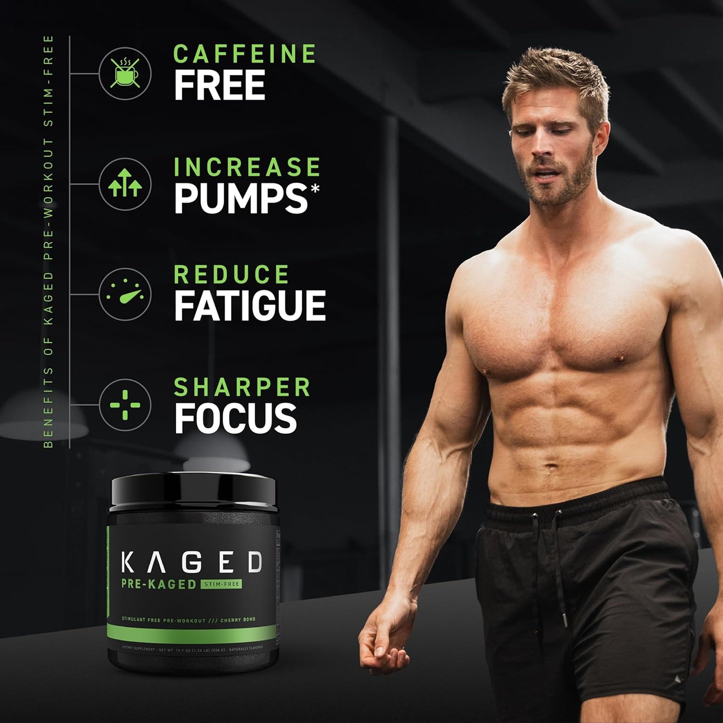 Fruit Punch Pre-Kaged Stimulant-Free Pre Workout Powder with Creatine & Beta Alanine - No Jitters - 20 Servings