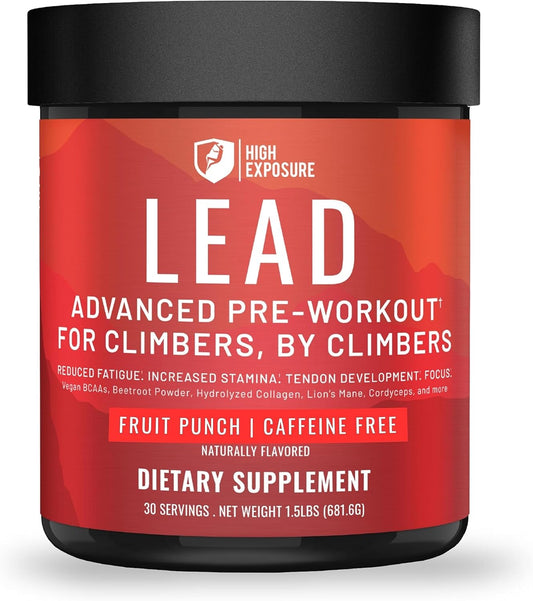Fruit Punch Pre Workout Powder for Energy, Endurance, and Strength - Beta-Alanine, BCAAs, L-Theanine, Beetroot - Caffeine Free Option for Men and Women