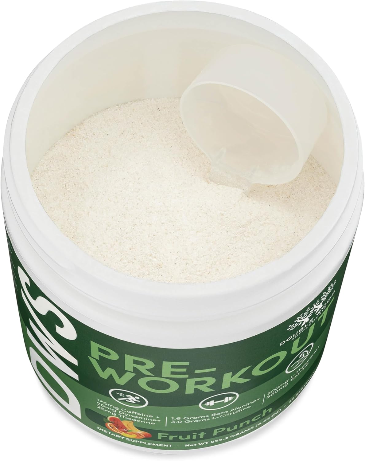 Fruit Punch Pre Workout Powder with Caffeine and Amino Acids - 30 Servings by Double Wood Supplements