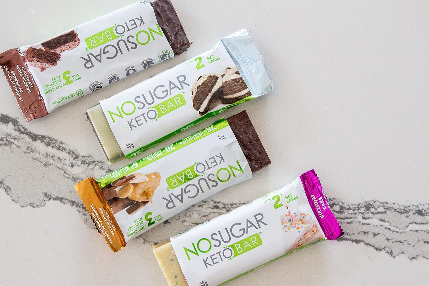 Fudge Brownie Keto Bars - Low Carb Snack with 9g Protein, 13g Healthy Fat, Sugar Free, 12 Bars