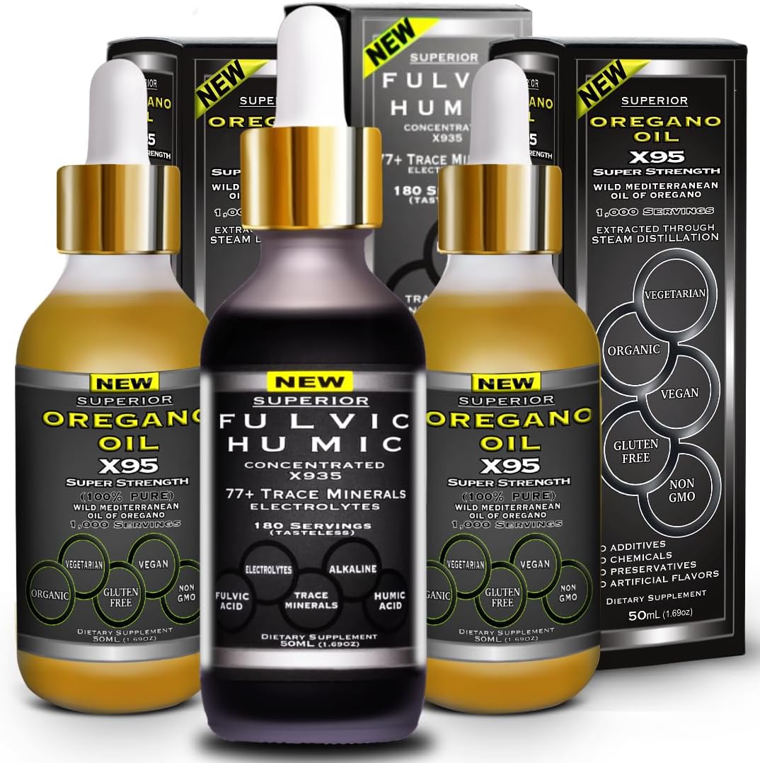 Fulvic Humic Acid Liquid Supplement with Electrolytes and Oregano Oil Drops: Stronger and More Versatile Than Oregano Softgels