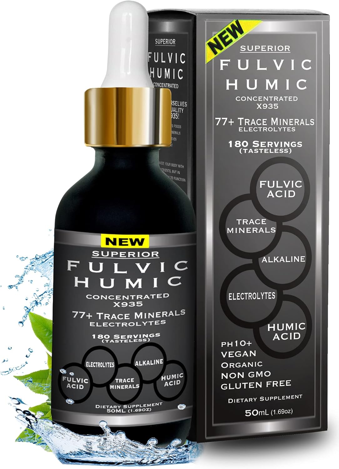 Fulvic Humic Acid Liquid Supplement with Electrolytes and Oregano Oil Drops: Stronger and More Versatile Than Oregano Softgels
