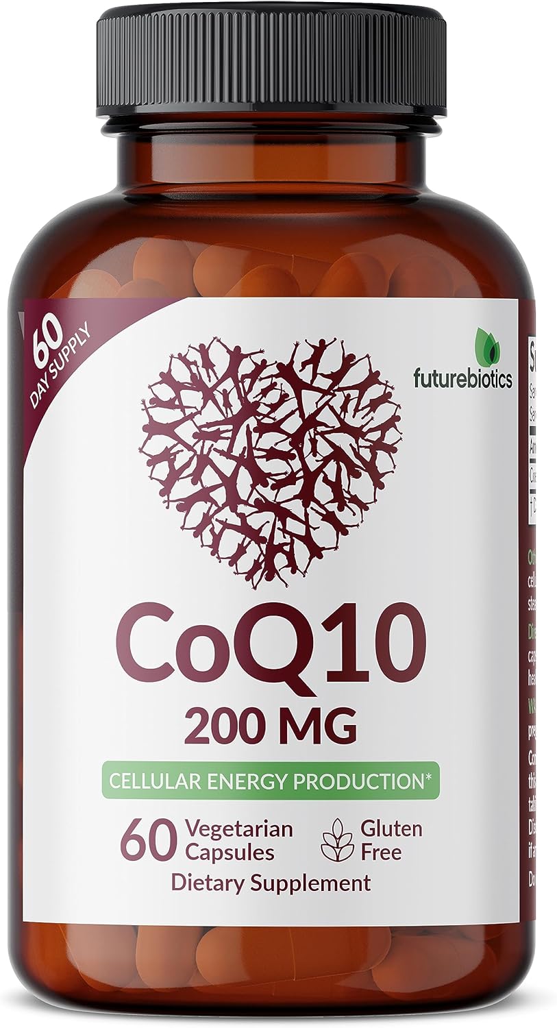 Futurebiotics CoQ10 200 MG for Cellular Energy Support - 60 Vegetarian Capsules