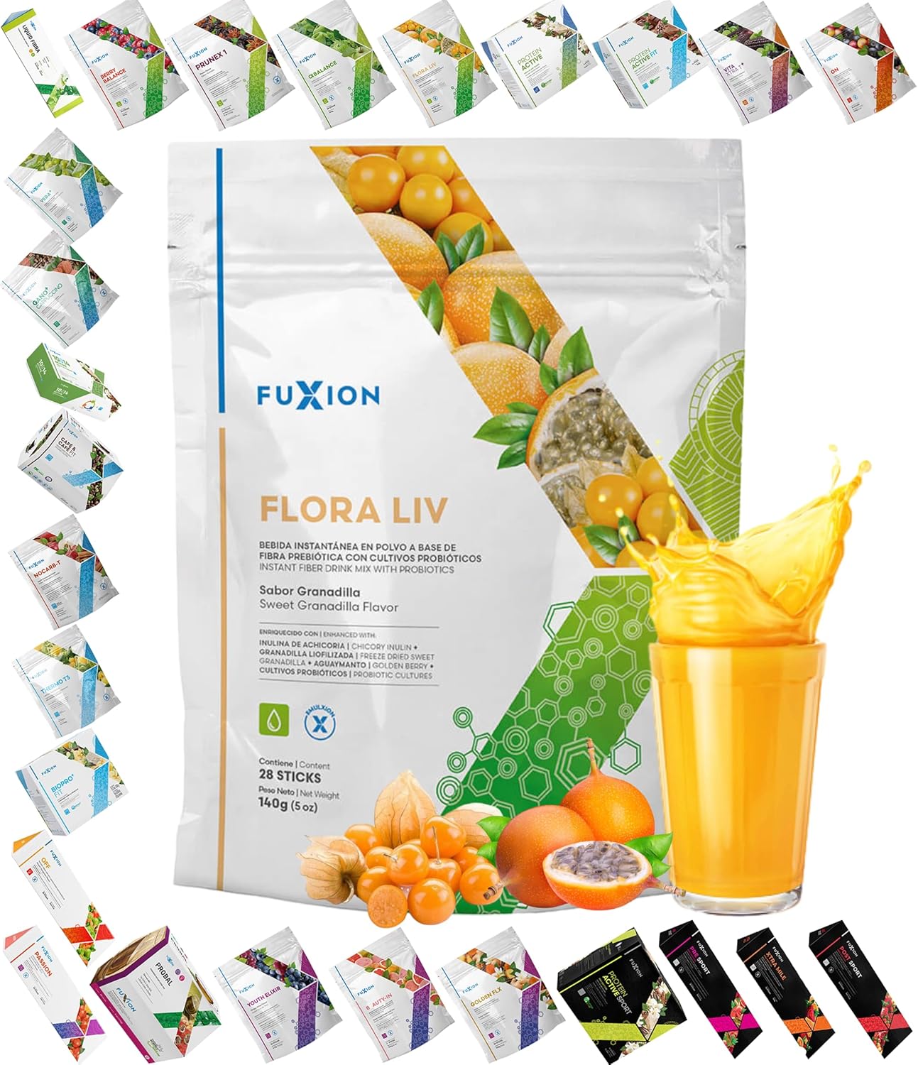 Fuxion Flora LIV Probiotic Sticks - 28 Count by FUXION