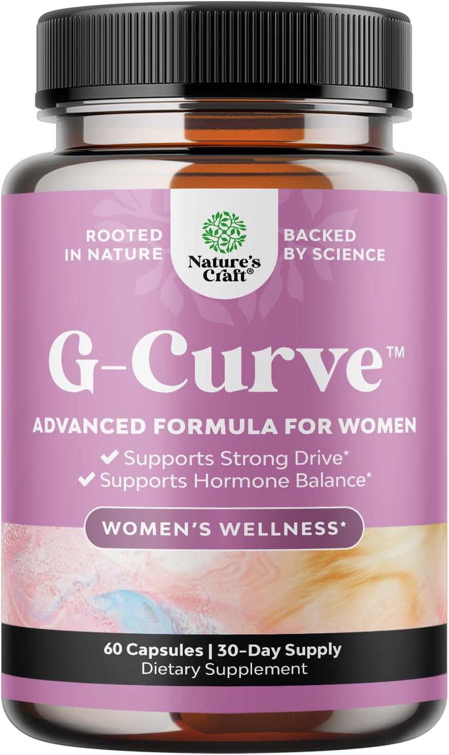 G-Curve Breast and Butt Enhancer Pills with Saw Palmetto - Natural Support for Curves and Hair Strength