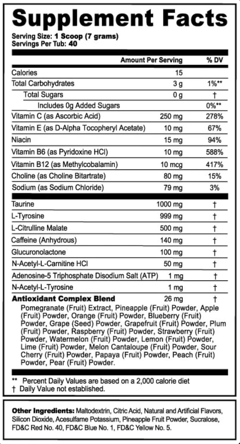 G Fuel ONE Piece Revive Energy Drink Powder - Peach Kiwi Dragon Fruit Flavor, Pre Workout Mix with Caffeine, Focus Amino & Antioxidants - 15 Servings
