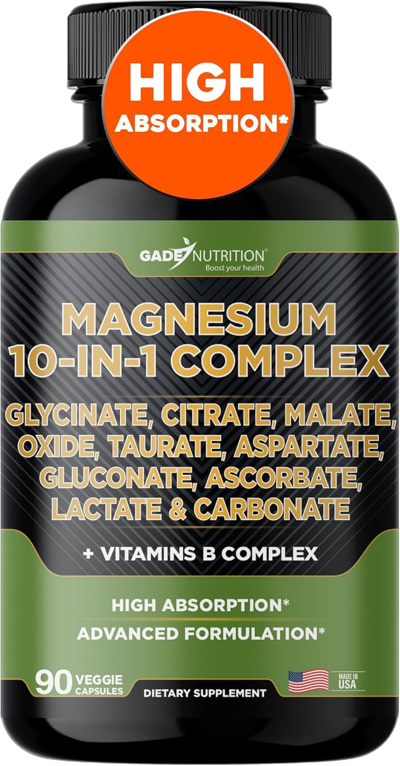 Gade Nutrition Magnesium Complex 10-in-1 with Essential Minerals and Vitamins for Health Boost