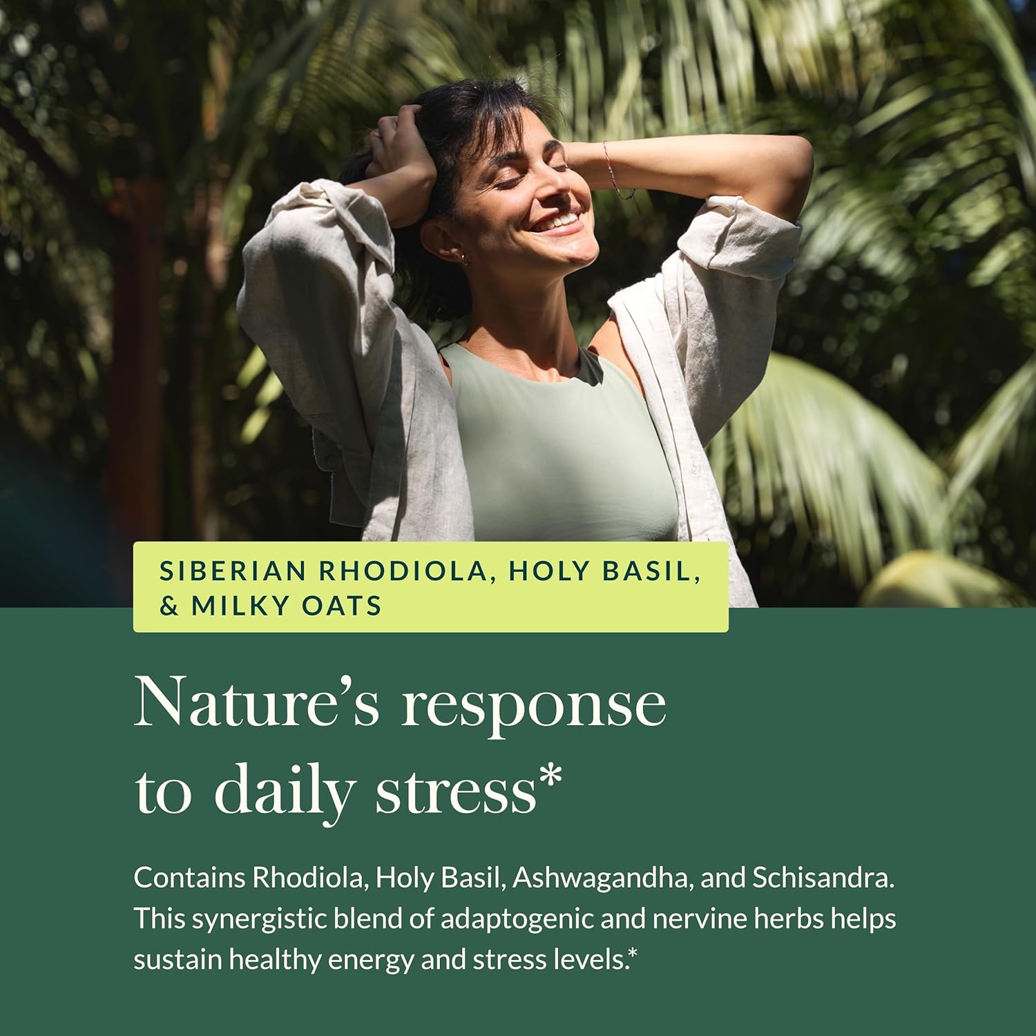 Gaia Herbs Adrenal Health Daily Support Liquid Phyto-Capsules - Herbal Supplement for Healthy Energy and Stress - 120 Count