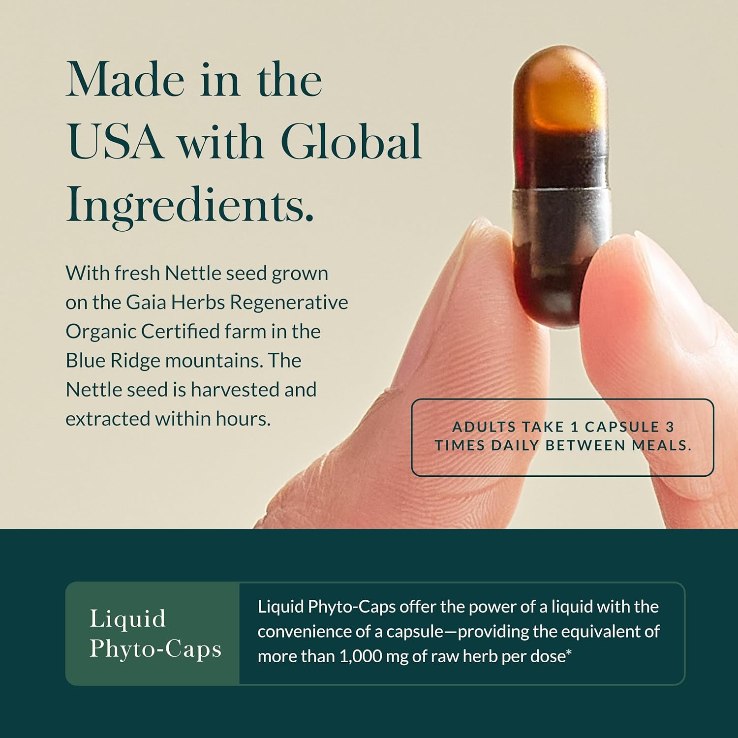 Gaia Herbs Energy Vitality Supplement with Ginkgo & Ginseng for Healthy Energy & Stress - 60 Vegan Capsules