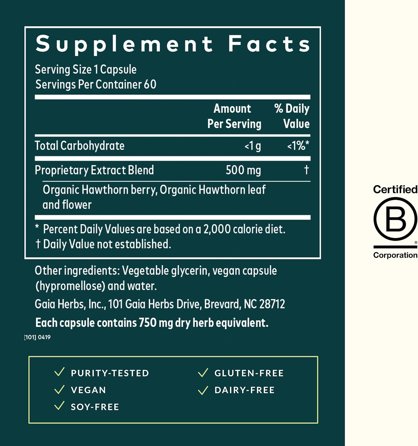 Gaia Herbs Hawthorn Supreme Liquid Phyto-Capsules - Heart Health Support Supplement for All Ages - 60 Vegan Capsules