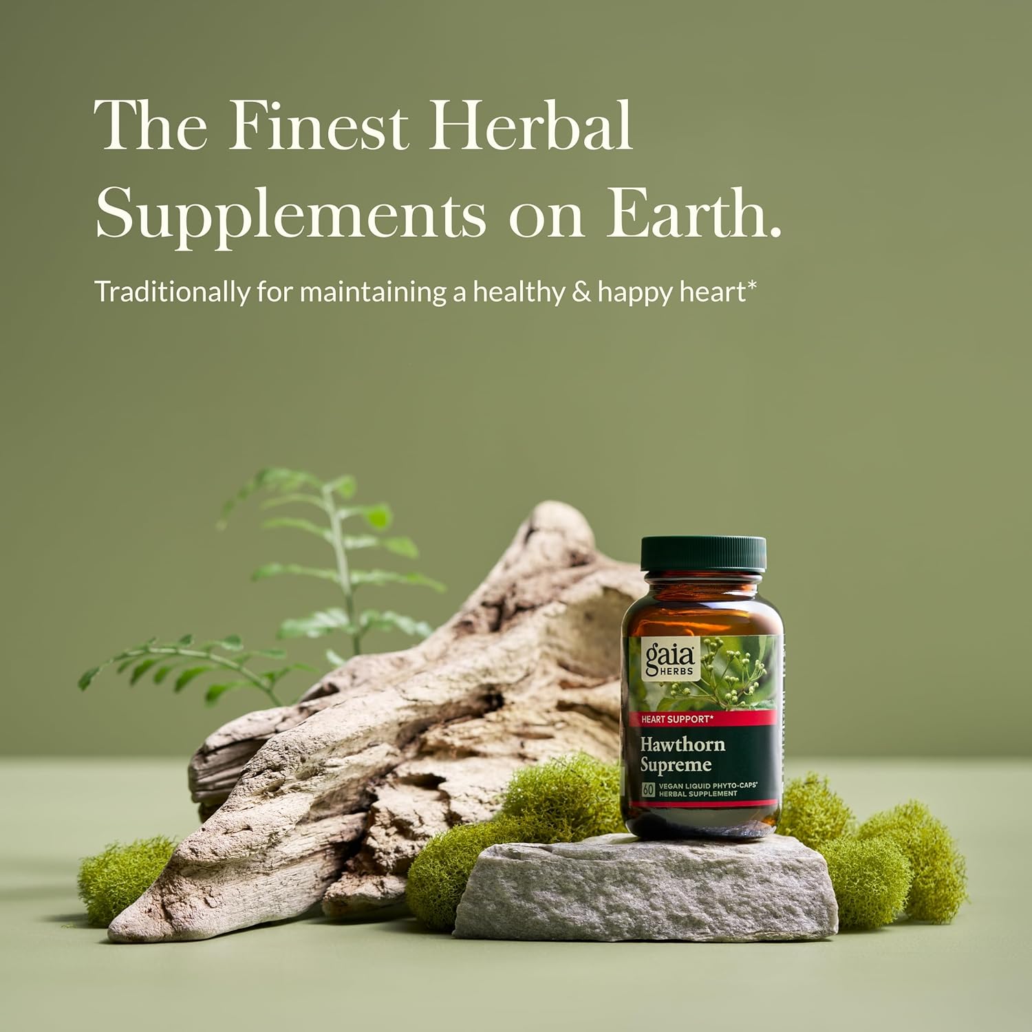 Gaia Herbs Hawthorn Supreme Liquid Phyto-Capsules - Heart Health Support Supplement for All Ages - 60 Vegan Capsules