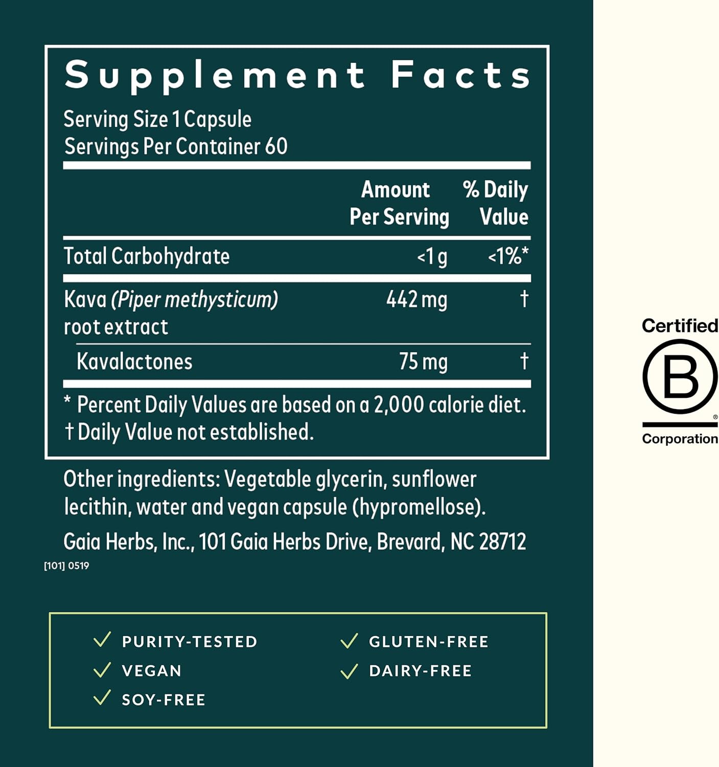 Gaia Herbs Kava Root Capsules - Promotes Natural Calm and Relaxation in Stressful Times - Noble Kava Cultivars - 60 Vegan Liquid Phyto-Caps