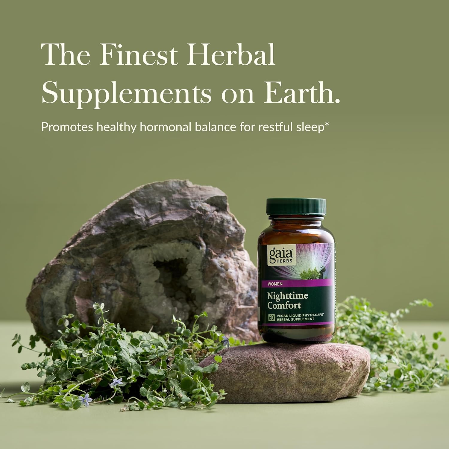 Gaia Herbs Menopause Supplement for Women - Nighttime Comfort Blend with Black Cohosh, Mimosa, Passionflower & St. John’s Wort - 60 Vegan Liquid Phyto-Caps