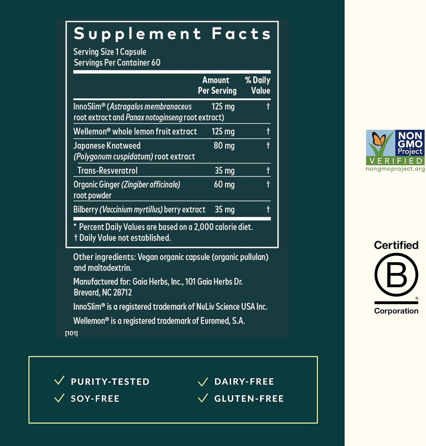 Gaia Herbs Metabolic Activator Capsules - Natural Energy Supplement with Panax Notoginseng & Astragalus Extract - Dairy, Soy, Gluten-Free - 60 Servings