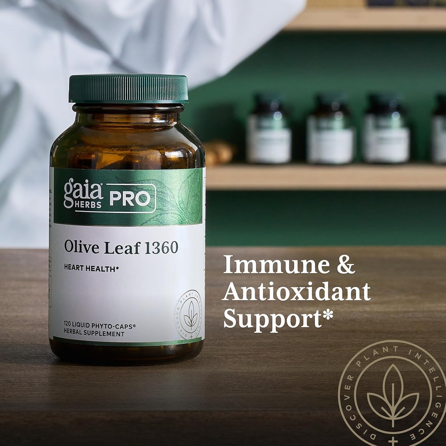 Gaia Herbs PRO Olive Leaf Extract - 1360 mg Immune Support Supplement