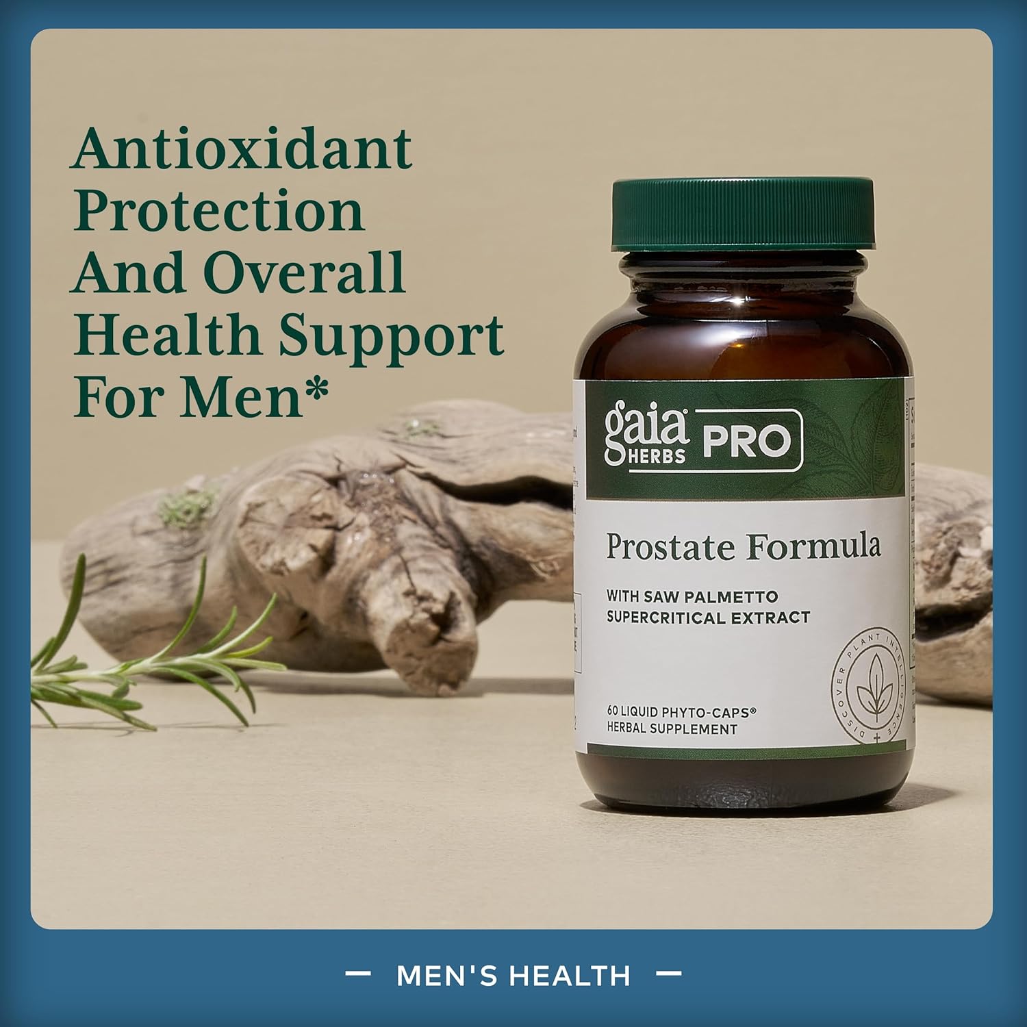 Gaia Herbs Pro Prostate Support - Men's Health Formula with Saw Palmetto & Organic Ingredients - 60 Vegan Liquid Capsules