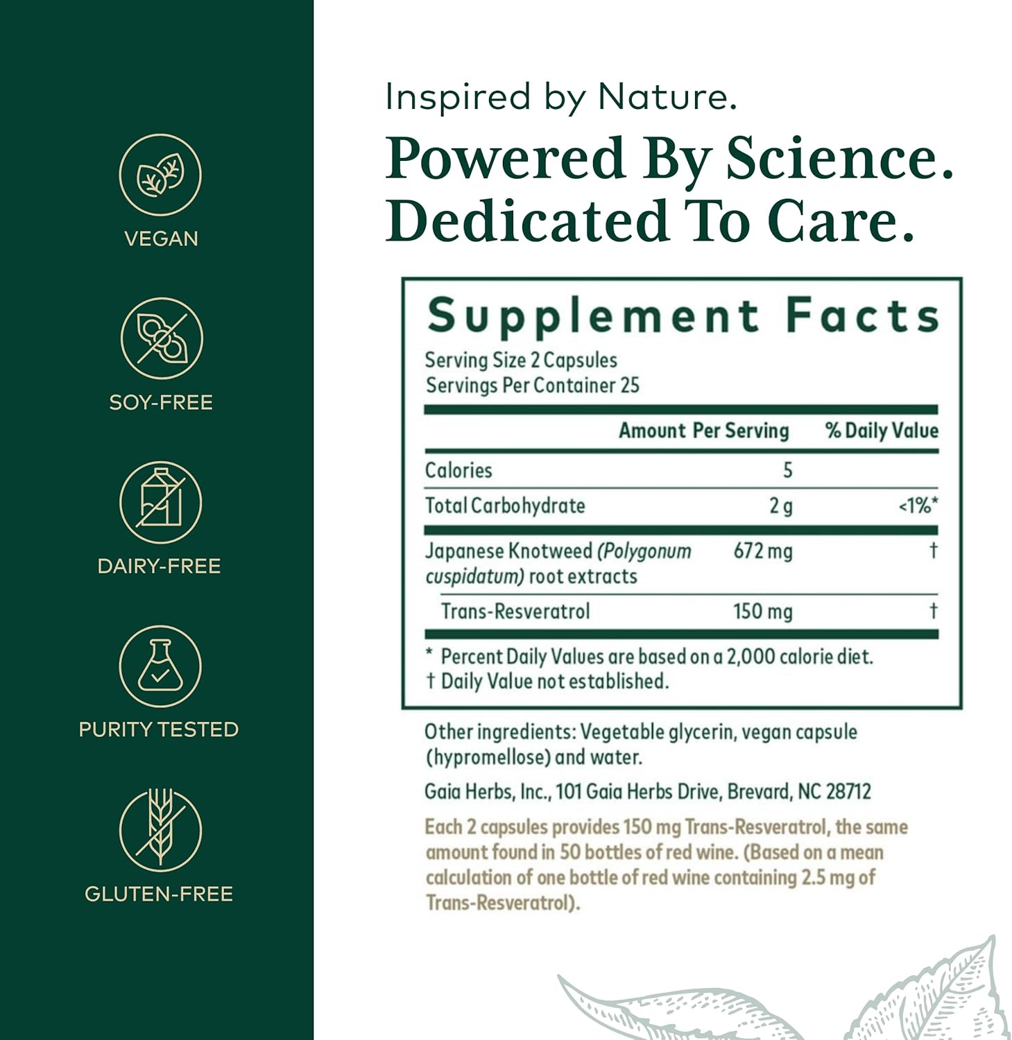 Gaia Herbs PRO Resveratrol 150 Supplement - Antioxidant Support for Overall Health