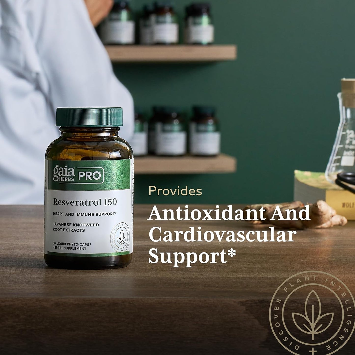 Gaia Herbs PRO Resveratrol 150 Supplement - Antioxidant Support for Overall Health