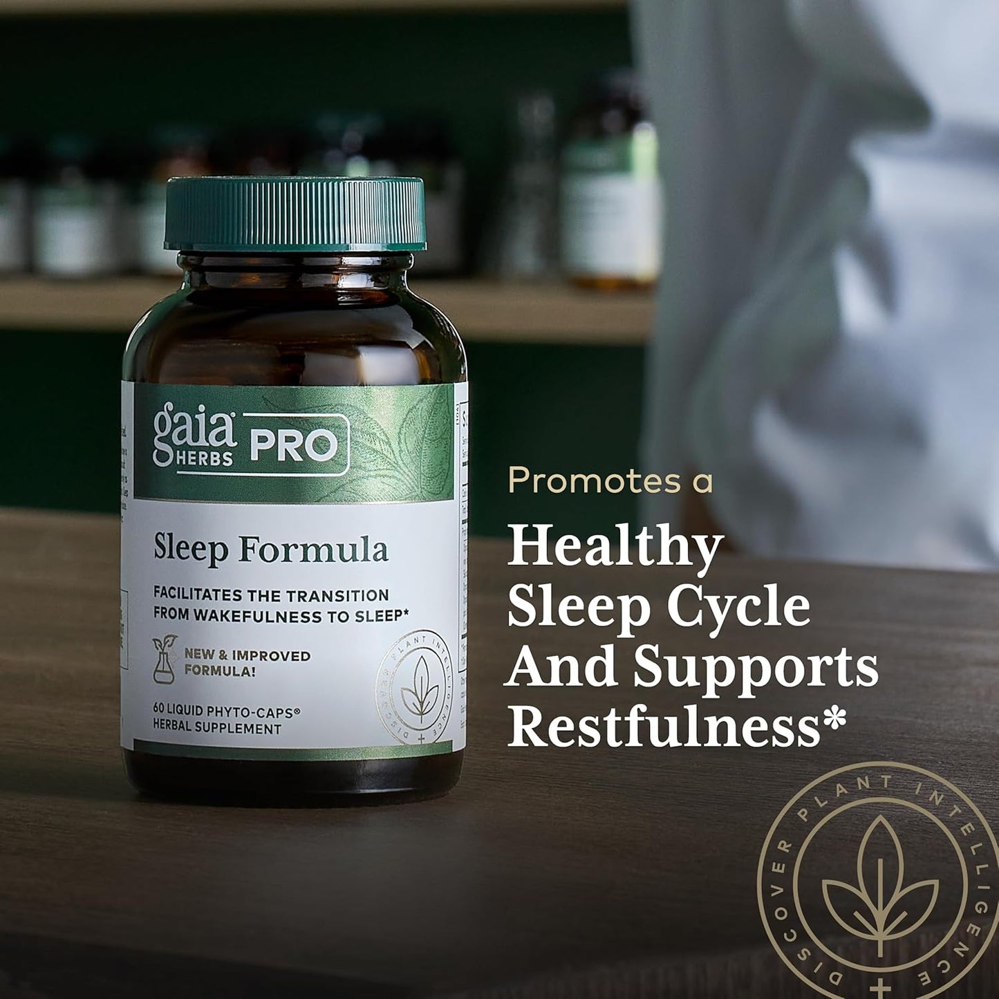 Gaia Herbs Professional Sleep Formula - 60 Liquid-Filled Capsules for Restful Sleep