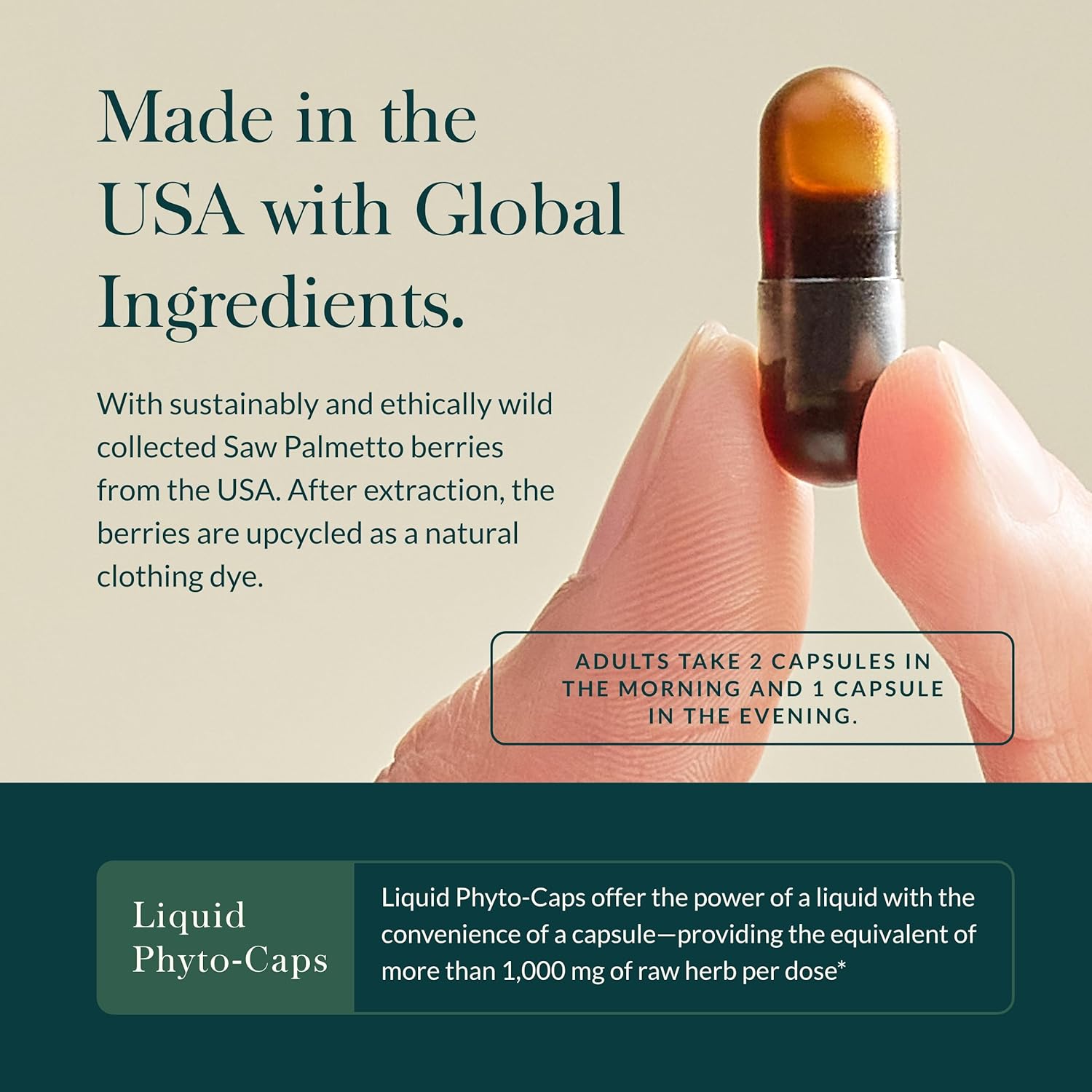 Gaia Herbs Prostate Health Supplement - Saw Palmetto, Green Tea, Nettle Root, White Sage - 120 Vegan Capsules