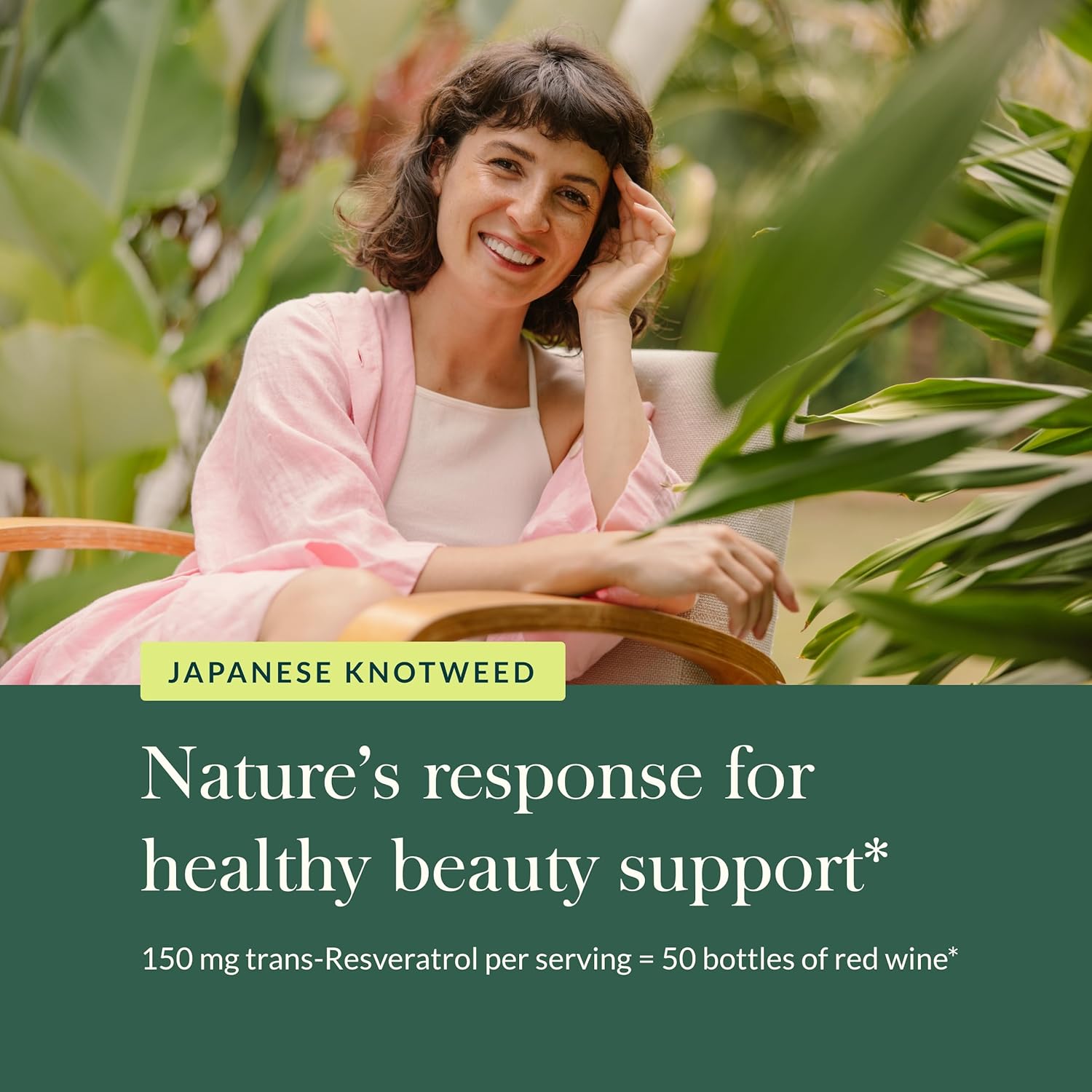 Gaia Herbs Resveratrol 150 - Japanese Knotweed Antioxidant Supplement - 150mg Trans-Resveratrol - Beauty & Radiance Support - 50 Liquid Phyto-Capsules