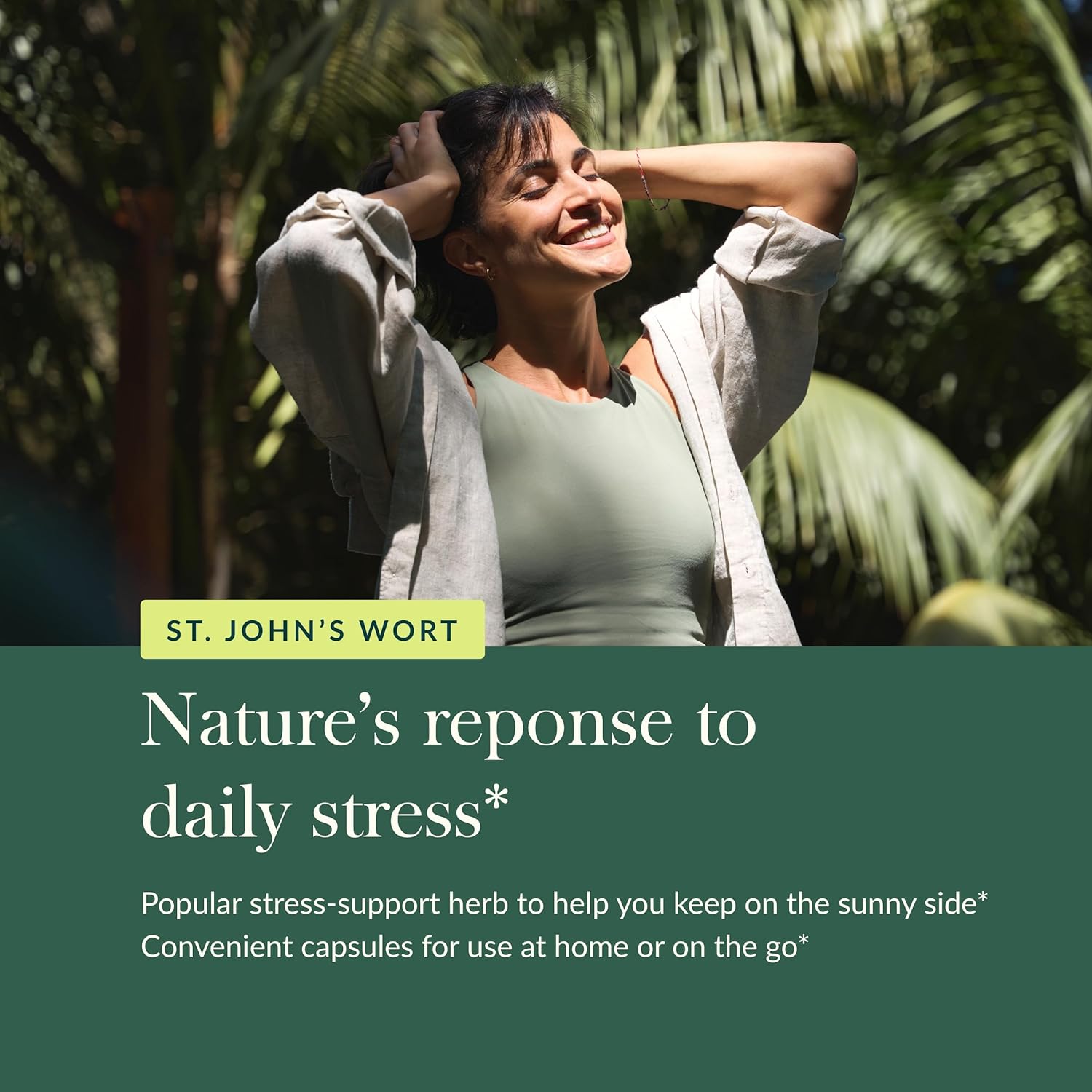 Gaia Herbs St. John's Wort Supplement - Natural Stress Support - 60 Vegan Capsules for 20 Days