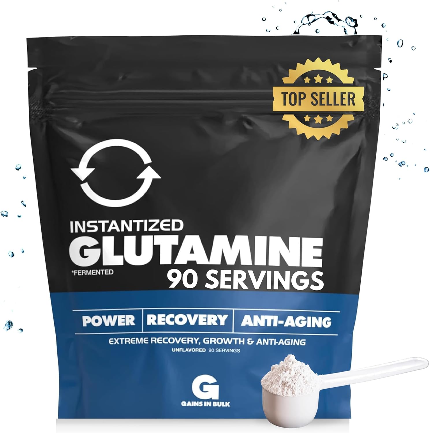 Gains in Bulk Glutamine Powder - 450g for Extreme Muscle Recovery and Growth