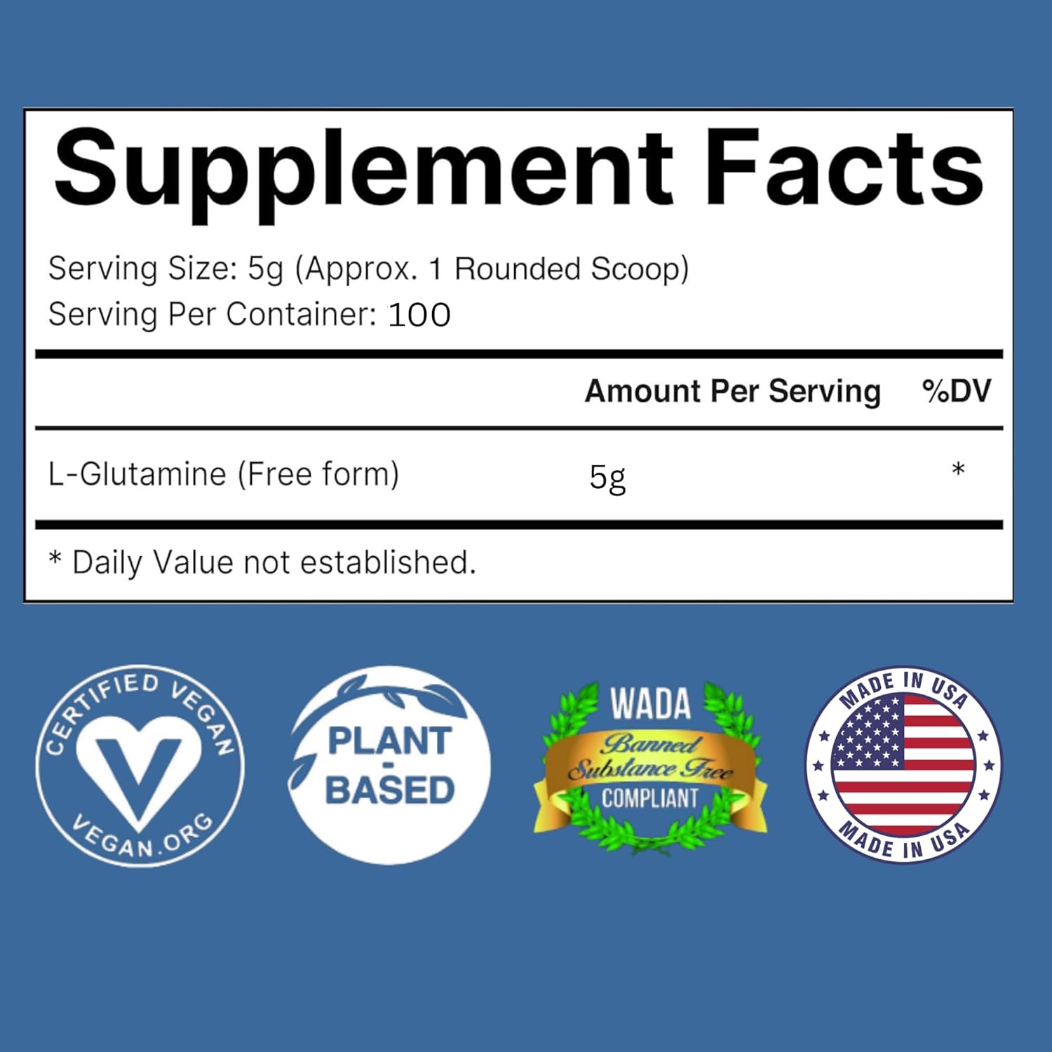 Gains in Bulk Glutamine Powder - 450g for Extreme Muscle Recovery and Growth