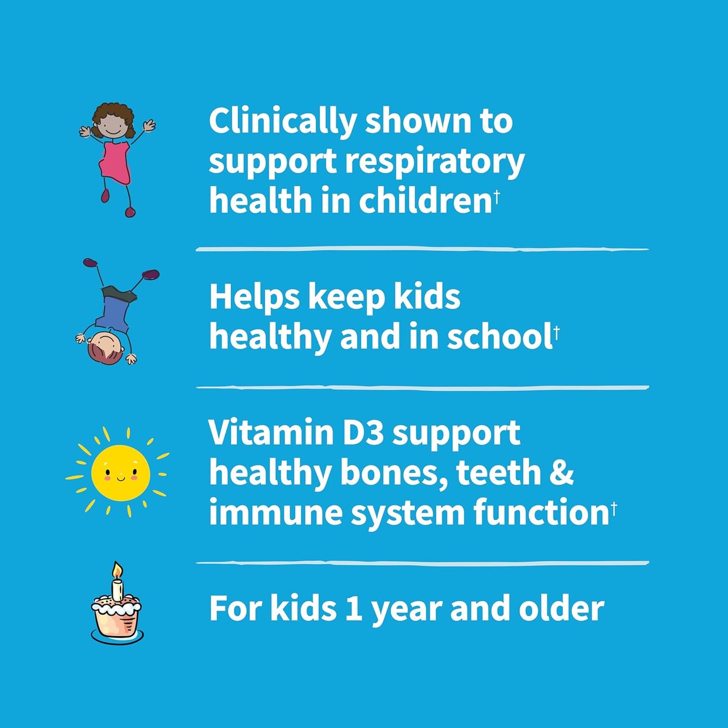 Garden of Life Kids' Probiotic Stick Packs with D3 - 10 Billion CFU, Bone & Teeth Support, 30ct