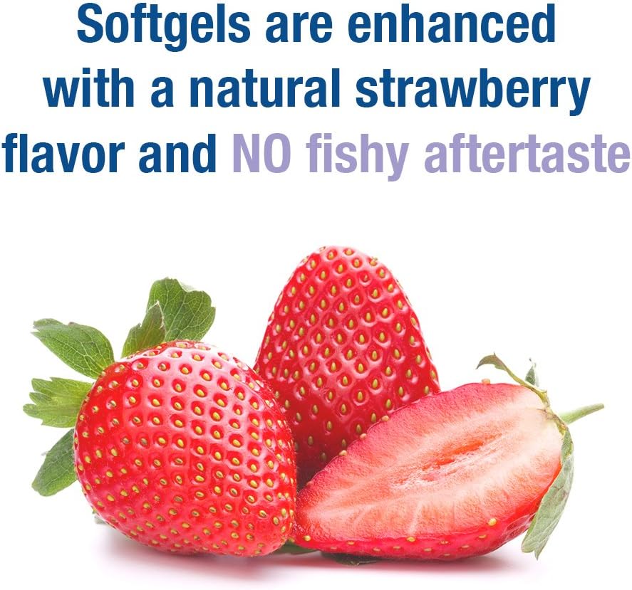 Garden of Life Oceans Mom Prenatal DHA Fish Oil Supplement - Strawberry Flavor, 30 Softgels, 350mg Omega 3 for Pregnancy Support