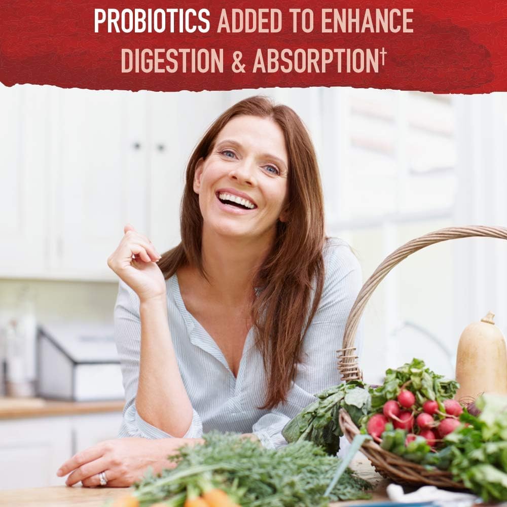 Garden of Life Organics Ashwagandha Supplement with Probiotics & Ginger - Stress, Mood, Energy Support - Vegan, Gluten Free, Non GMO - 60 Tablets, 2 Month Supply