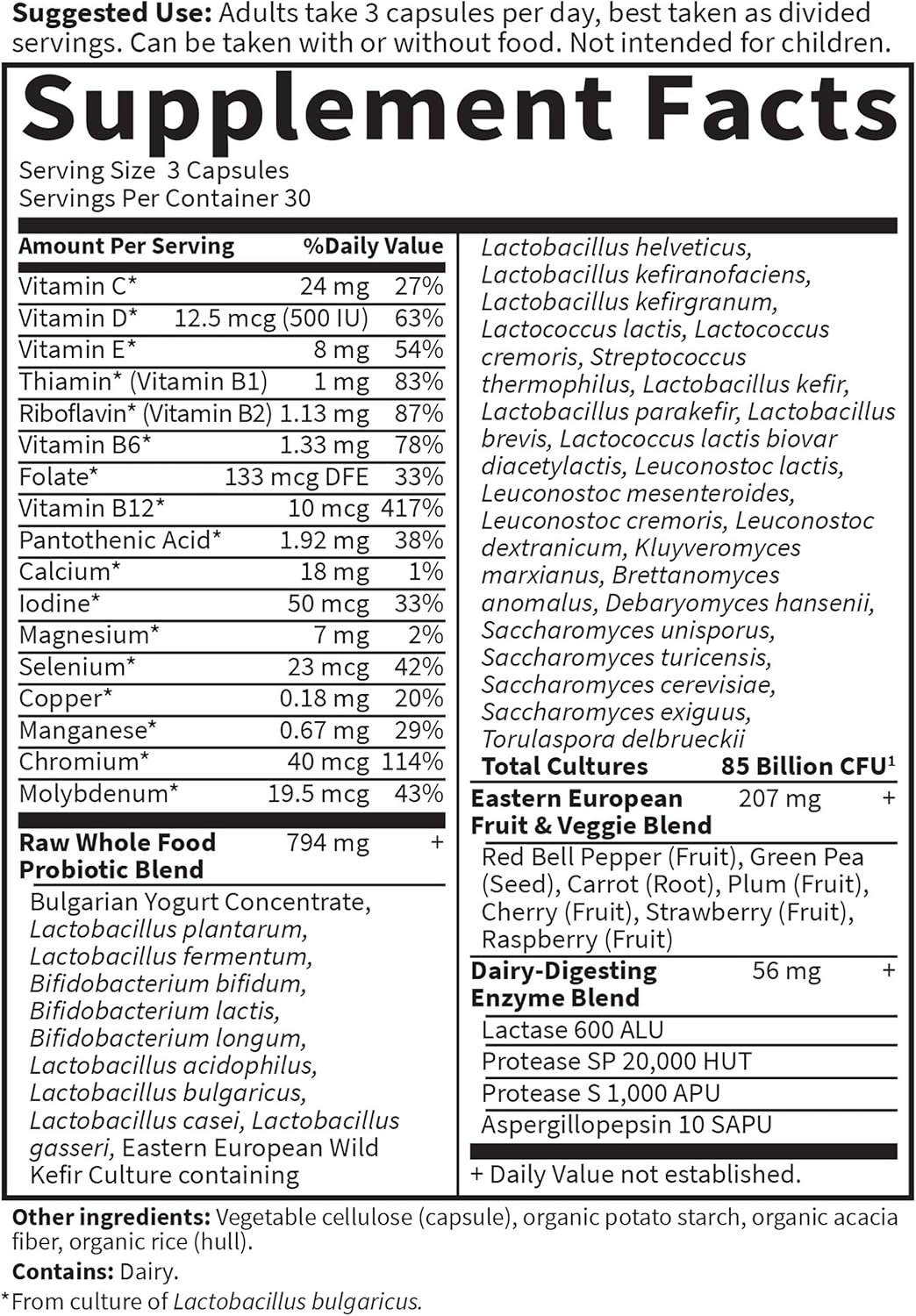 Garden of Life RAW Probiotics Men - 90 Vegetarian Capsules for Digestive Health