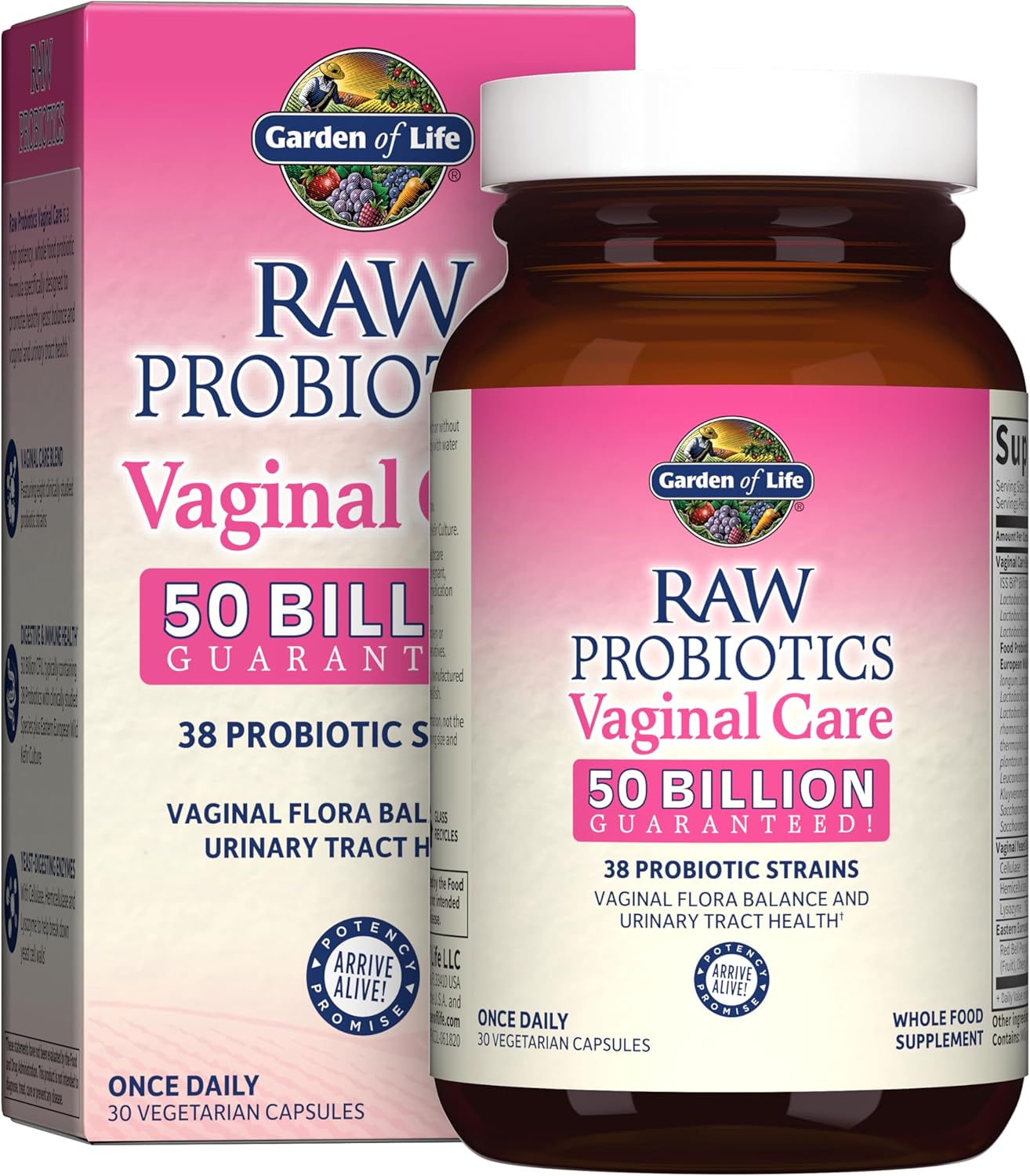 Garden of Life Raw Probiotics Vaginal Care Capsules - 30 Vegetarian Veggie Caps