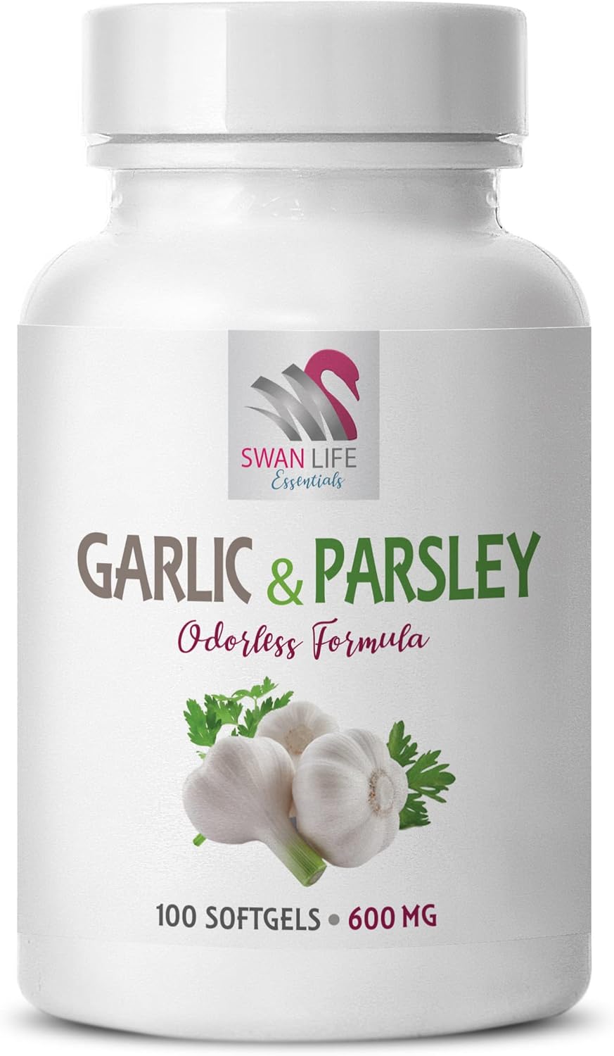 Garlic and Parsley Antioxidant Supplements - Odorless Formula - 1B 100 Softgels - Enhance Health with Garlic and Parsley Extracts