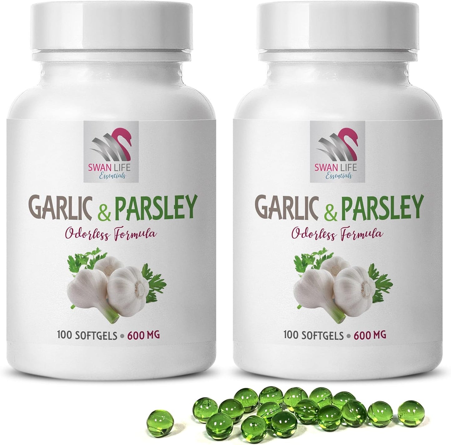 Garlic and Parsley Odorless Formula Supplements for Women - Bone Health Vitamins with Allicin - 200 Capsules