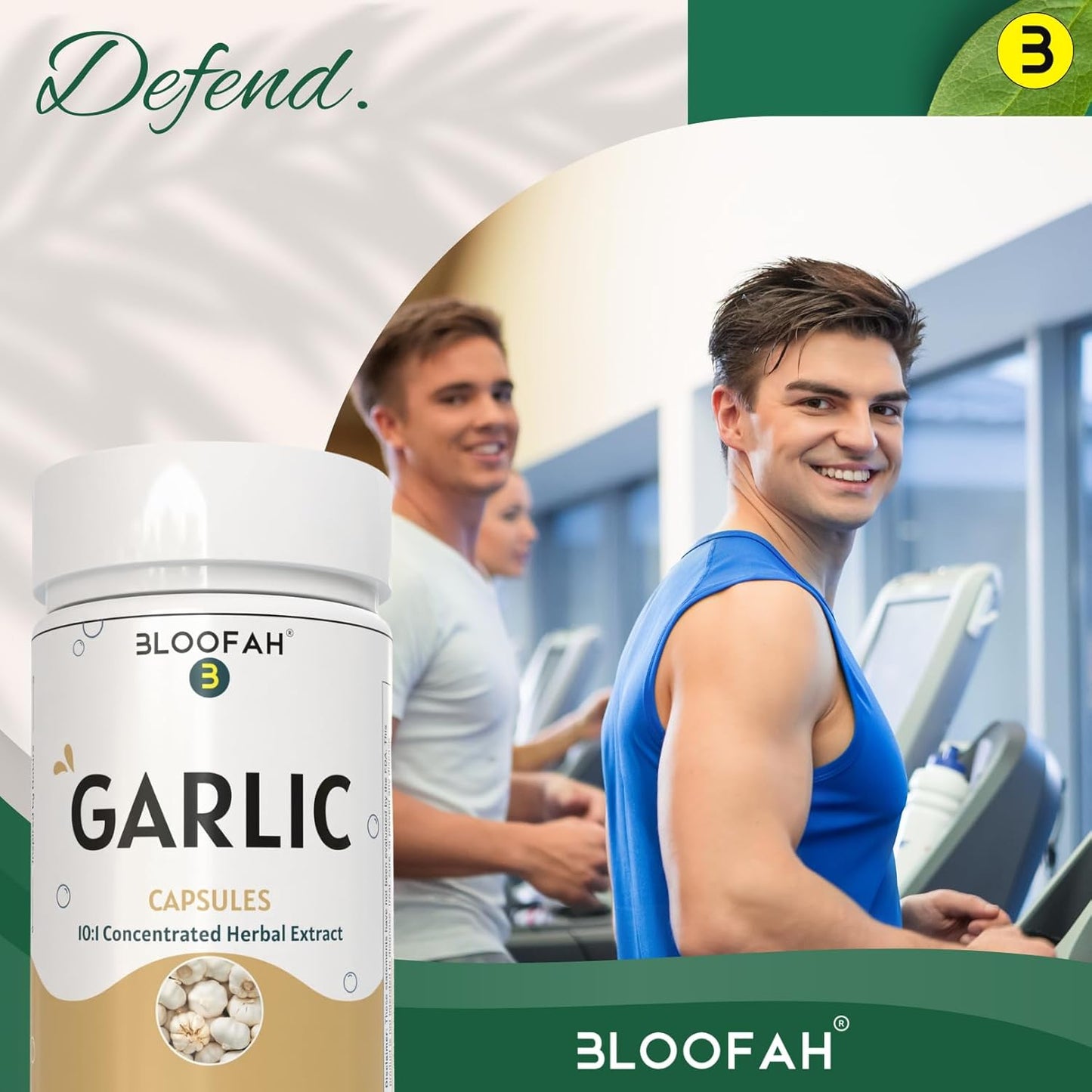 Garlic Capsules 500mg | High Potency 10:1 Extract Powder | Allium sativum Herbal Supplement | Non-GMO, Gluten-Free (60 Count)