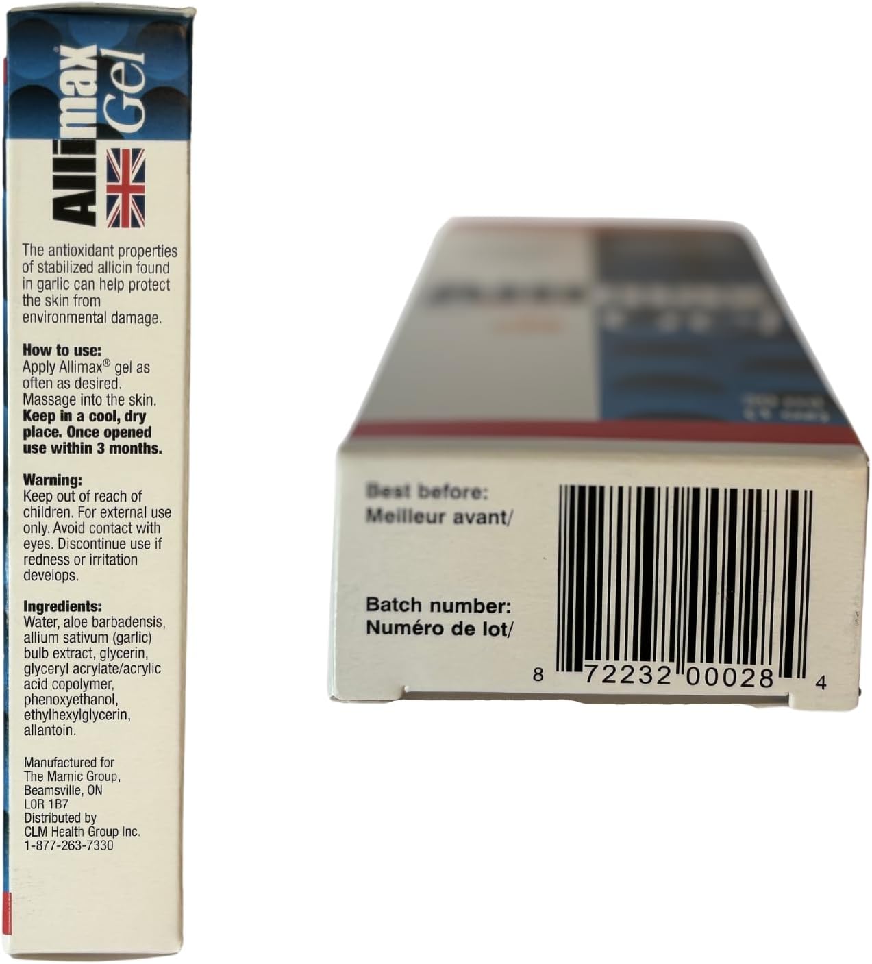 Garlic Extract Natural Skincare Gel 30mL - Allimax Liquid Topical Gel for Adults - Unisex Natural Skincare